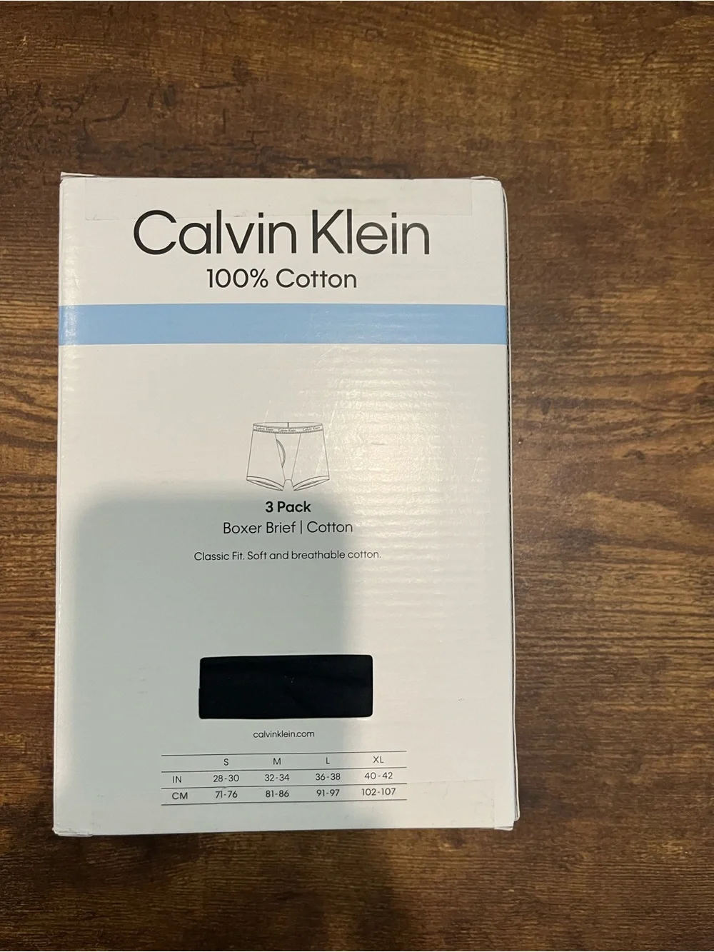Calvin Klein Classic Fit 3-Pack Cotton Boxer Briefs - White/Grey/Black